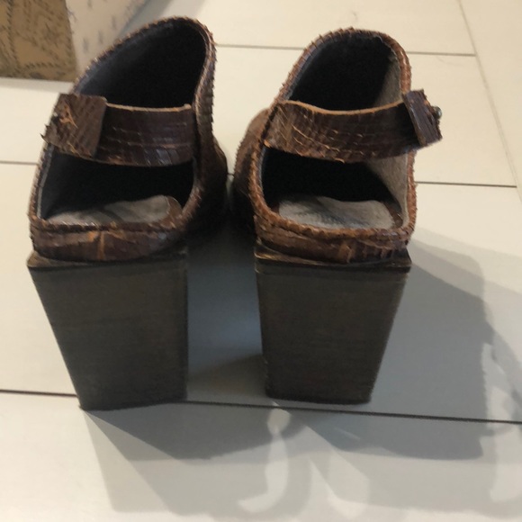 Free People Shoes Mule Silver storm RARE - Picture 6 of 8